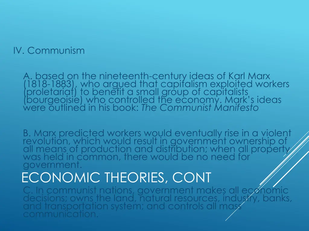 iv communism