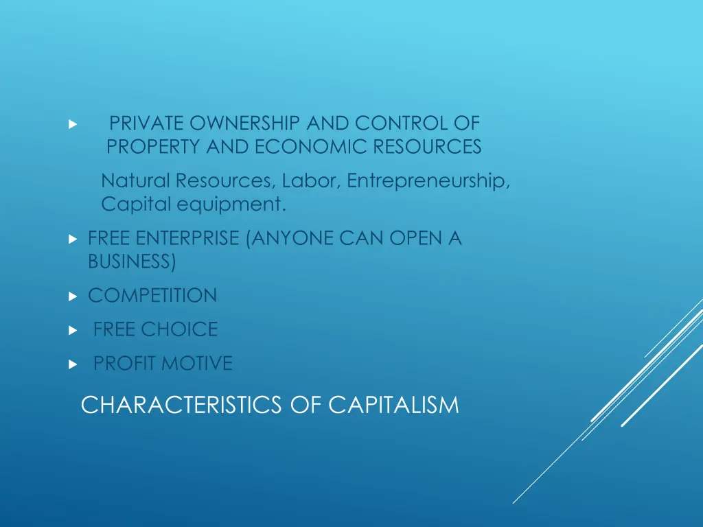 private ownership and control of property