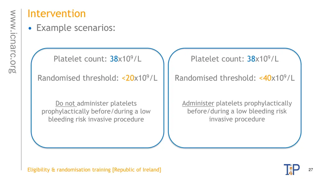 intervention example scenarios