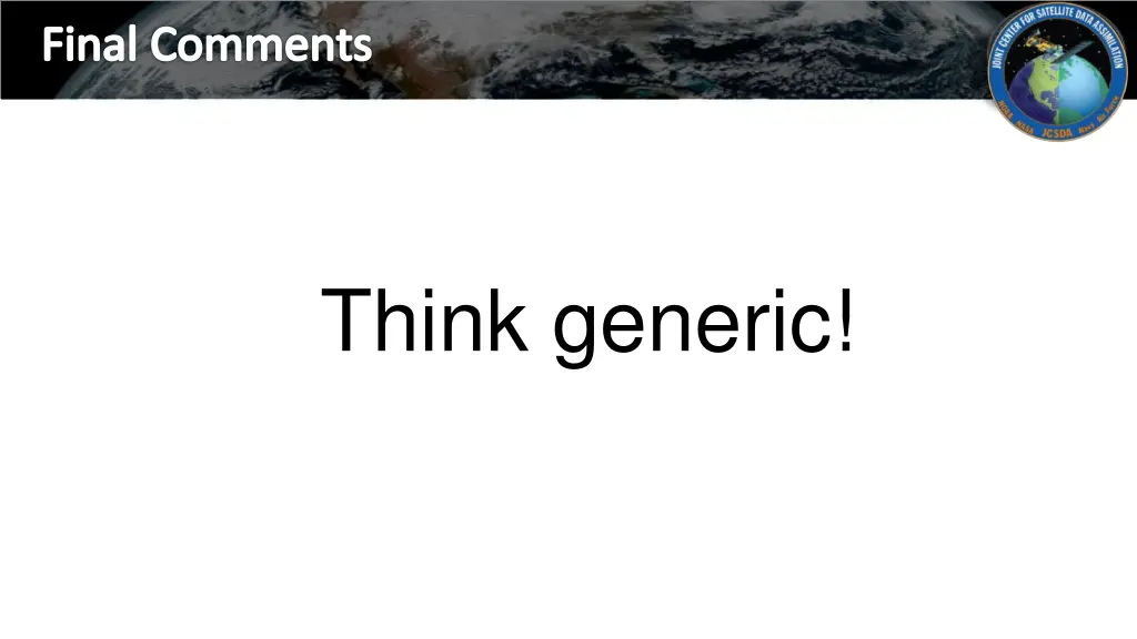 final comments