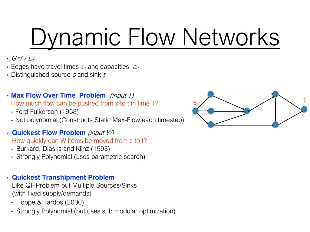 dynamic flow networks