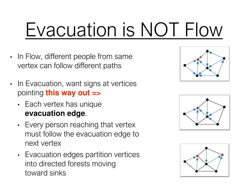evacuation is not flow