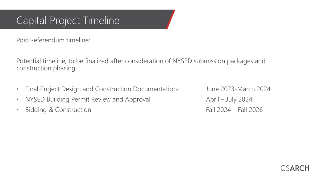 capital project timeline 1