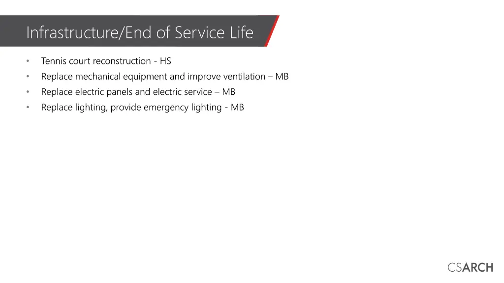 infrastructure end of service life 2