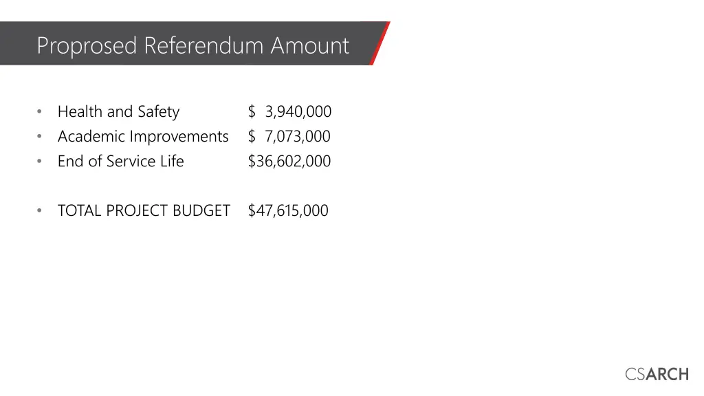 proprosed referendum amount