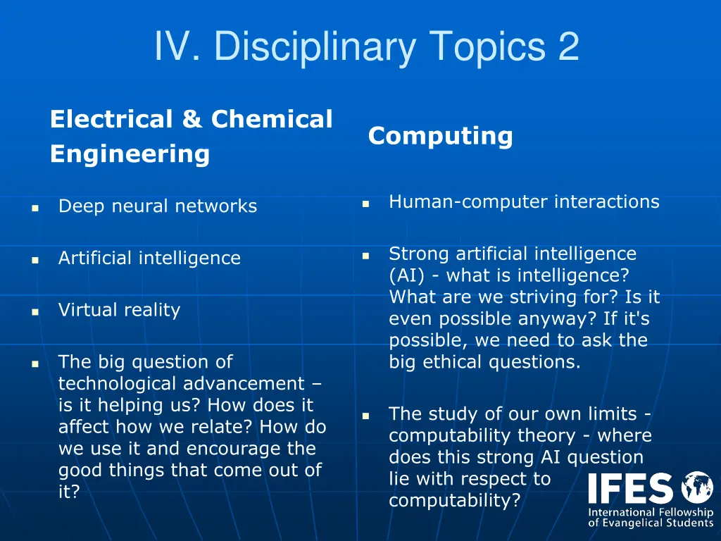 iv disciplinary topics 2