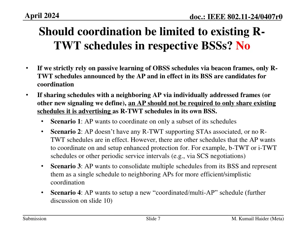 april 2024 should coordination be limited