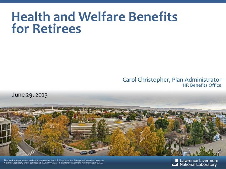 health and welfare benefits for retirees