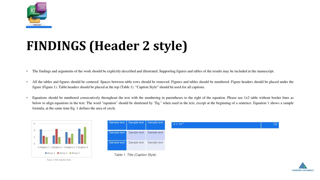 findings header 2 style