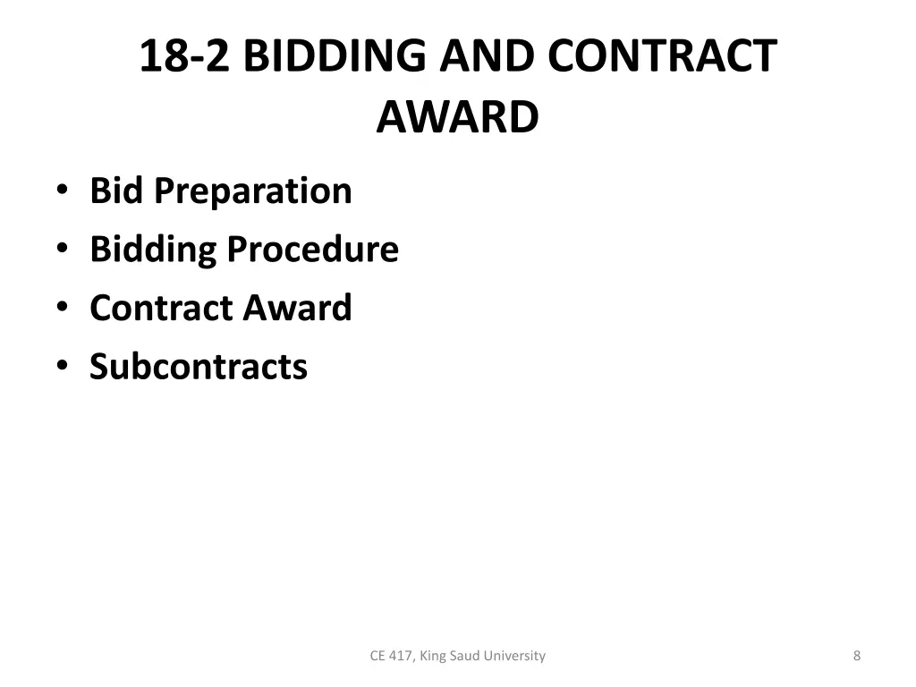 18 2 bidding and contract award
