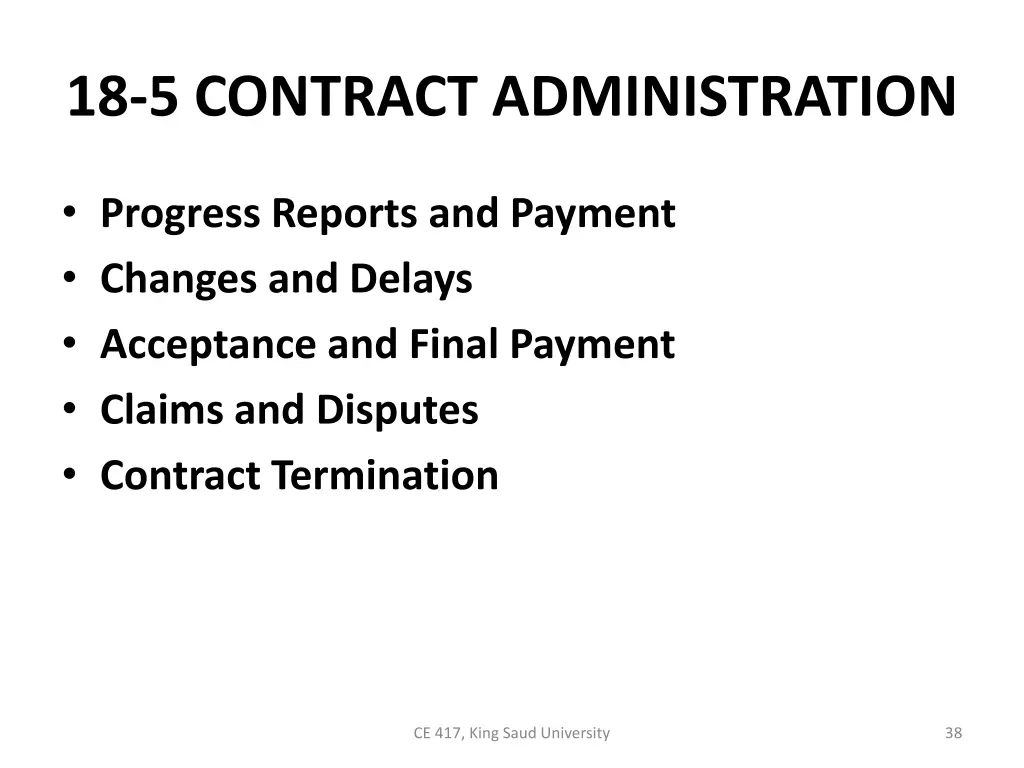 18 5 contract administration