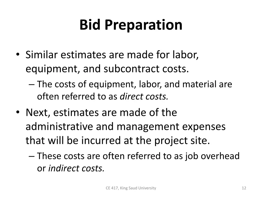 bid preparation 3
