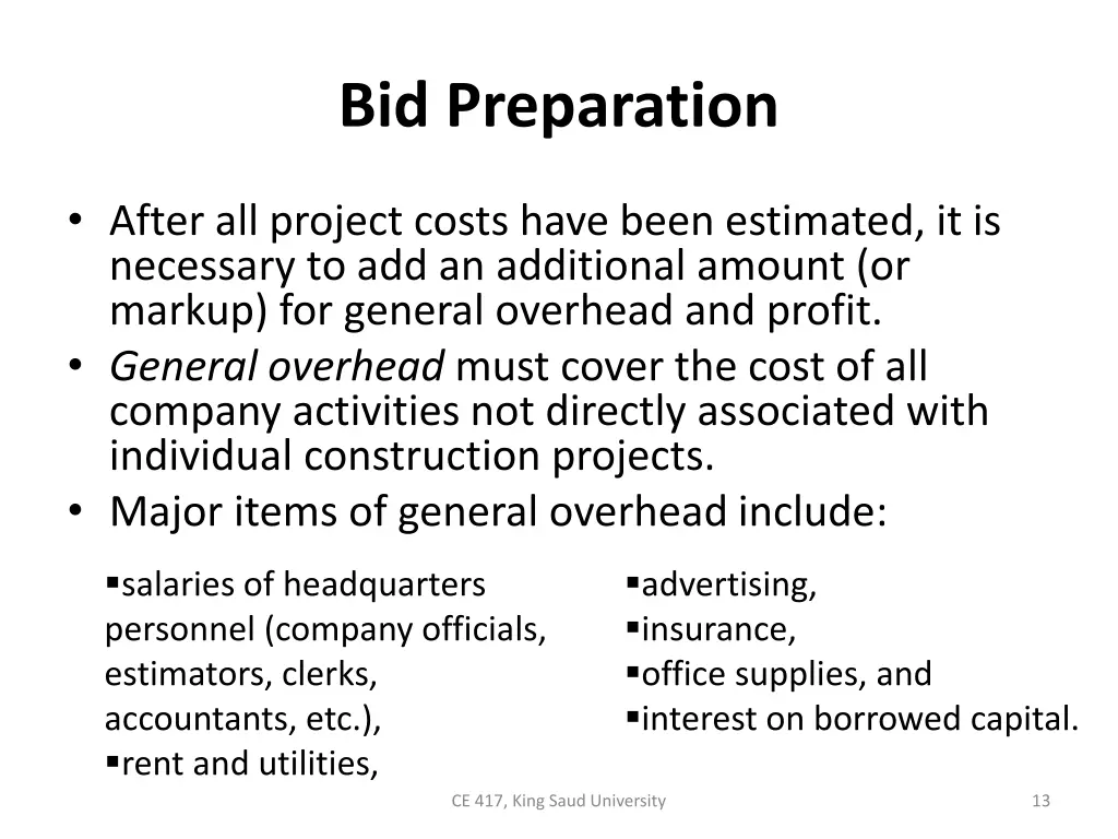 bid preparation 4