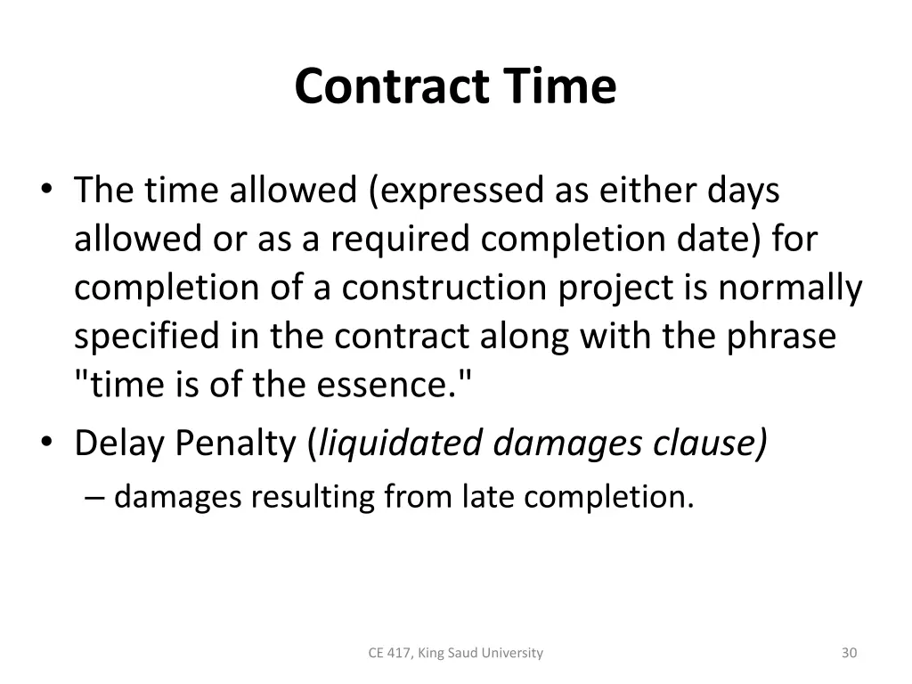 contract time