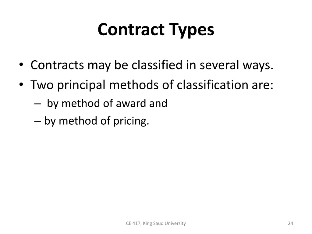 contract types