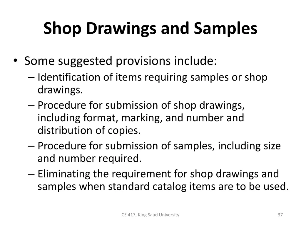 shop drawings and samples 1