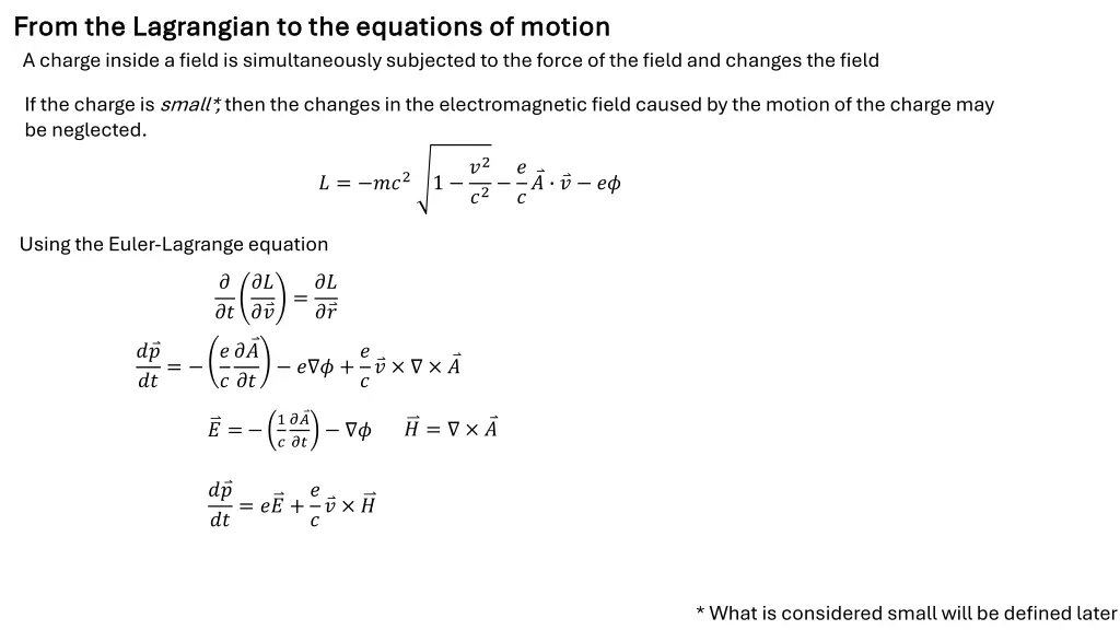 from the from the lagrangian lagrangian