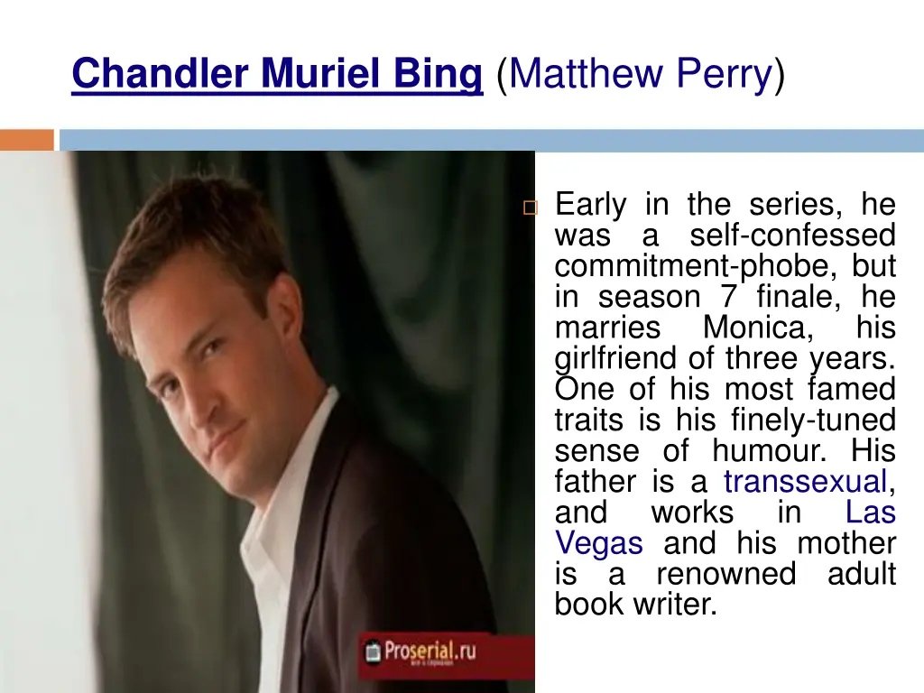 chandler muriel bing matthew perry
