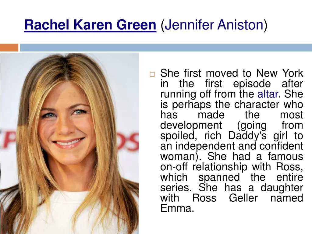 rachel karen green jennifer aniston