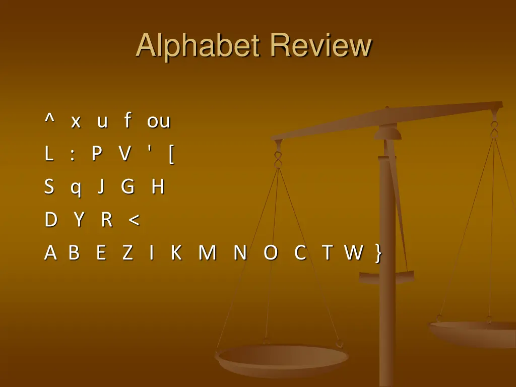 alphabet review