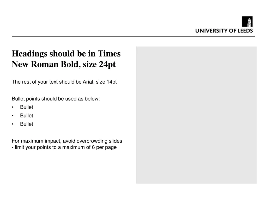 headings should be in times new roman bold size 1