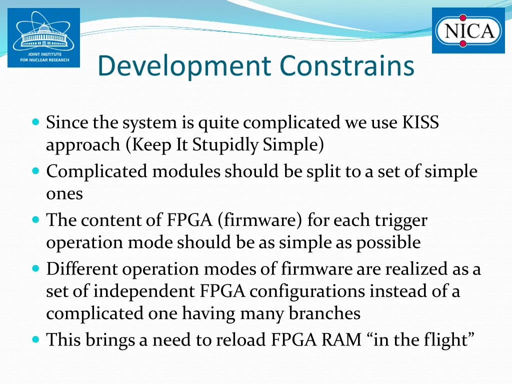 development constrains