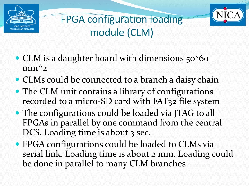fpga configuration loading module clm