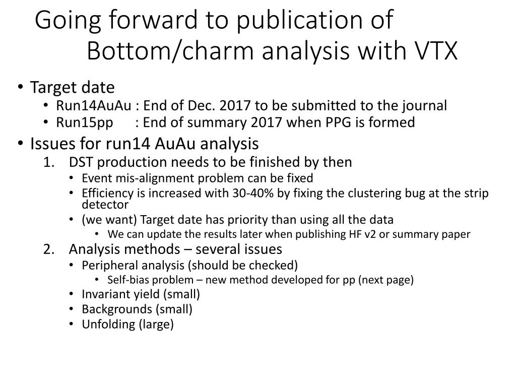 going forward to publication of bottom charm
