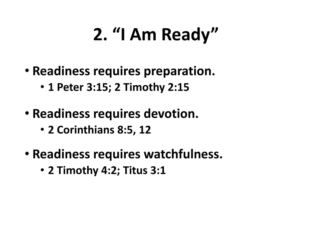 2 i am ready 1