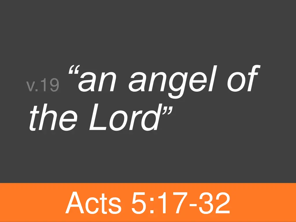 v 19 an angel of the lord