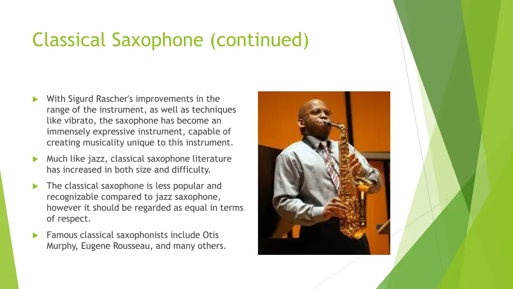 classical saxophone continued