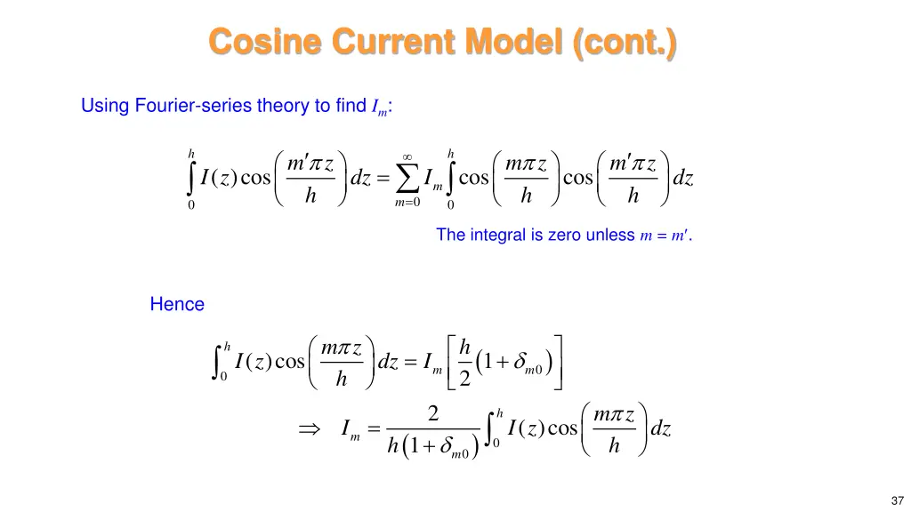cosine current model cont 3