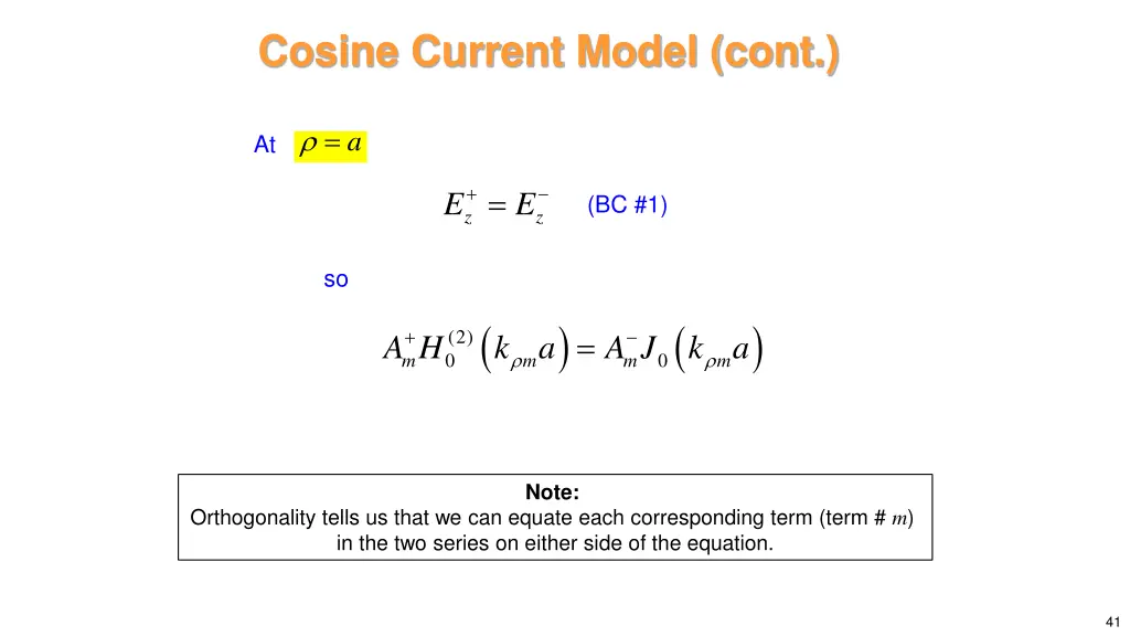cosine current model cont 7