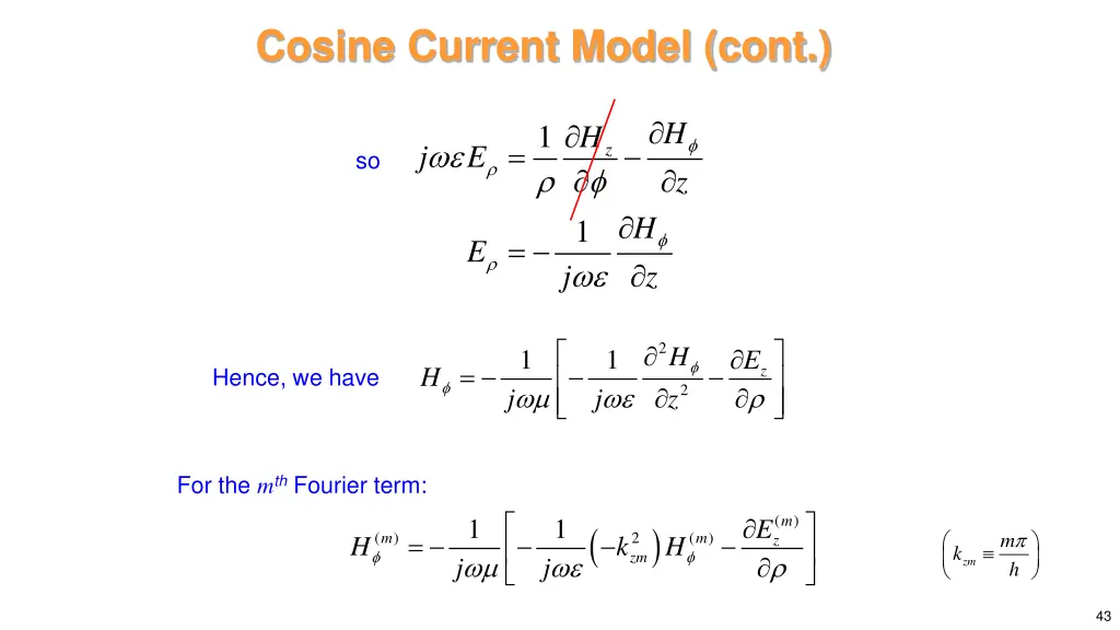 cosine current model cont 9