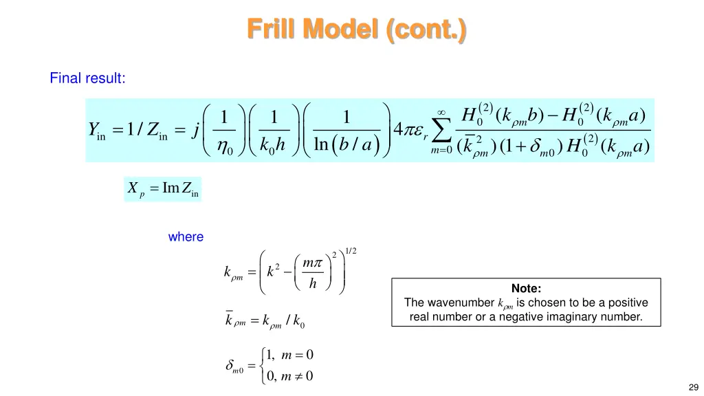 frill model cont