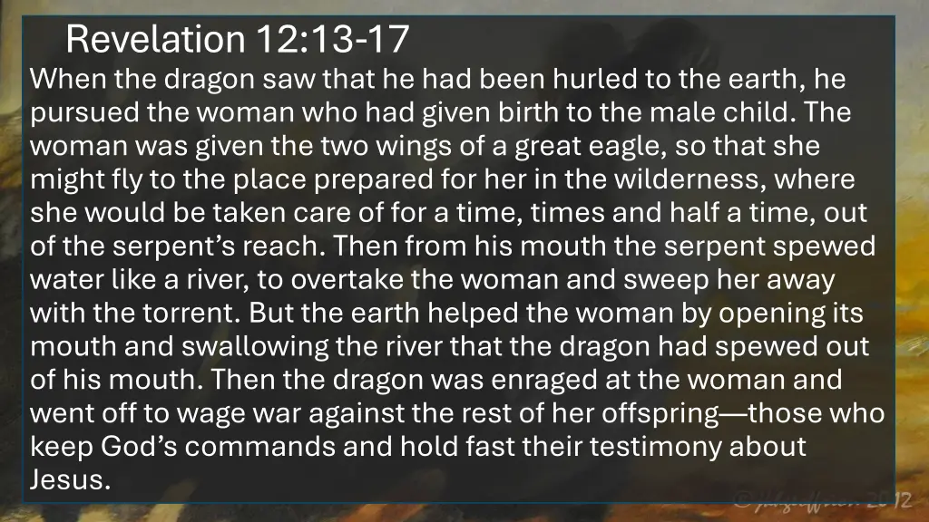 revelation 12 13 17 when the dragon saw that