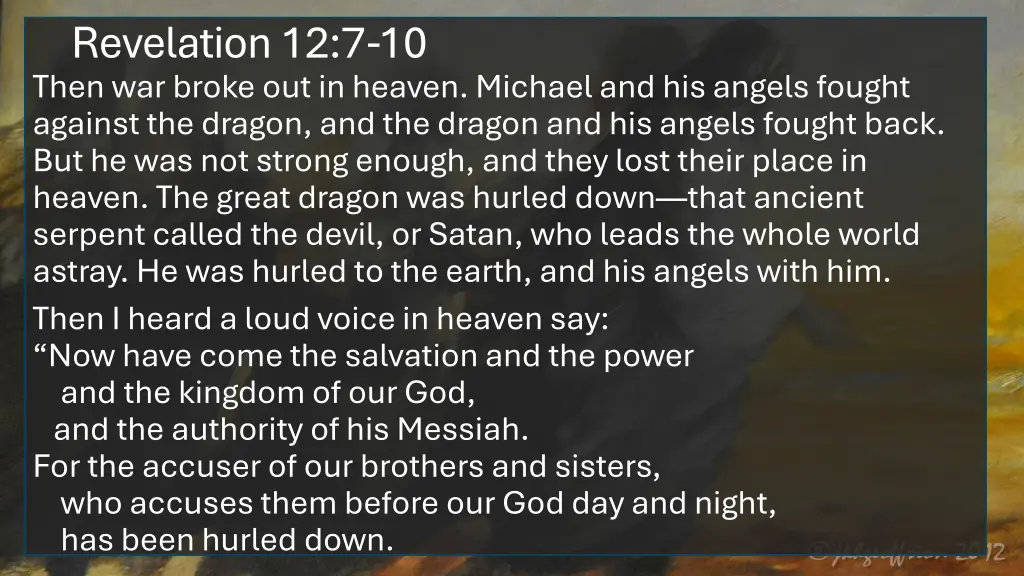 revelation 12 7 10 then war broke out in heaven
