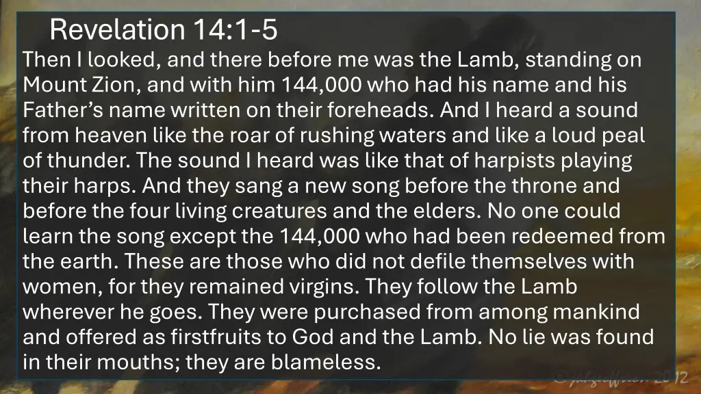 revelation 14 1 5 then i looked and there before