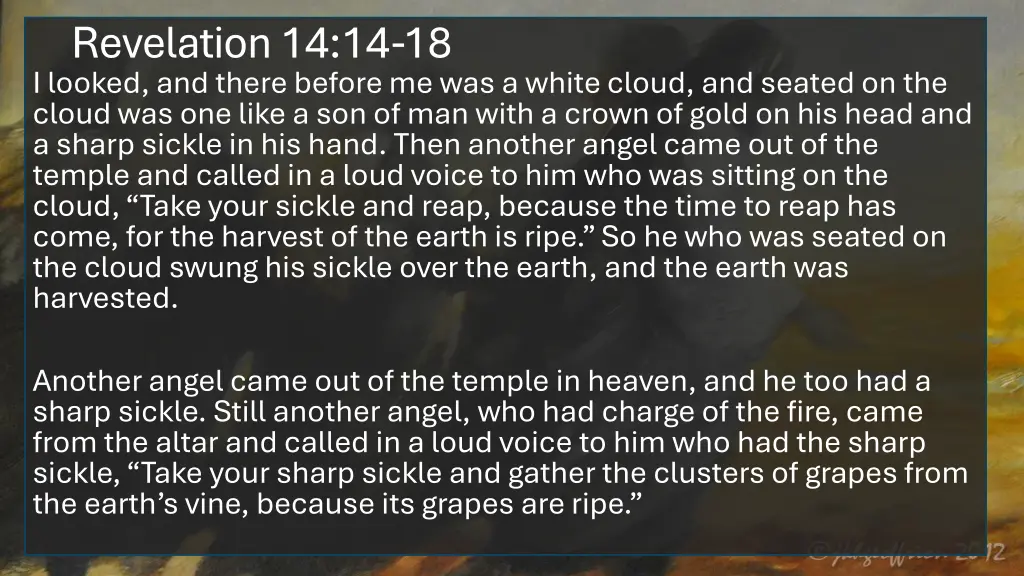 revelation 14 14 18 i looked and there before