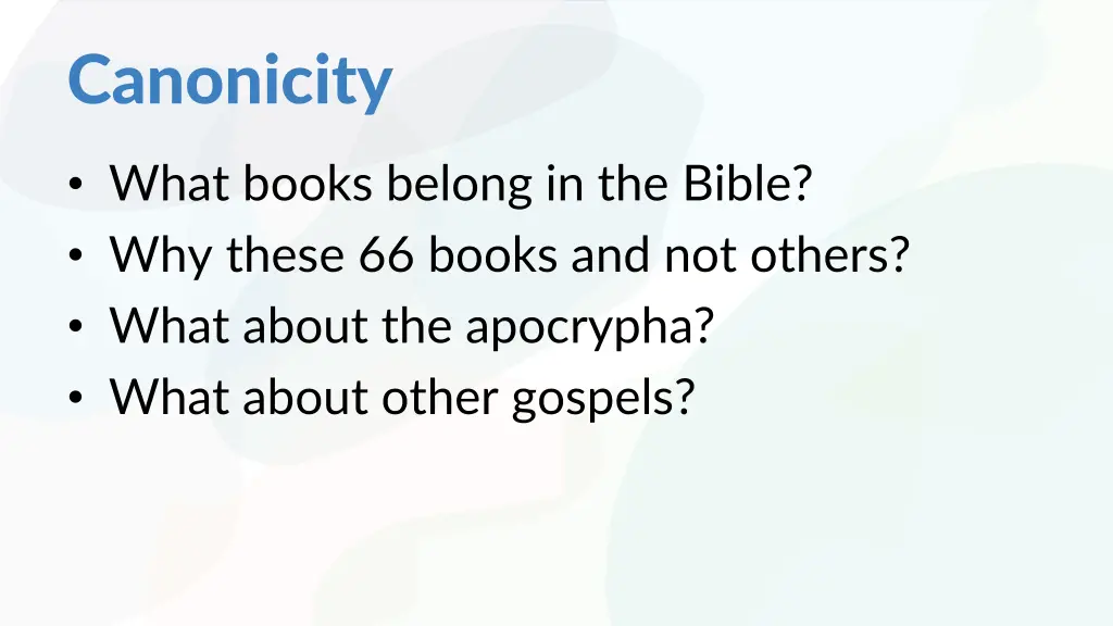canonicity