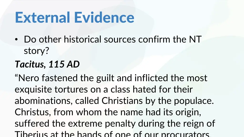 external evidence 2