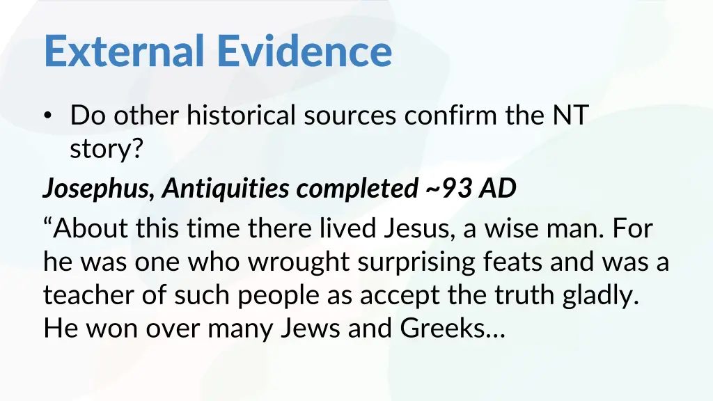 external evidence