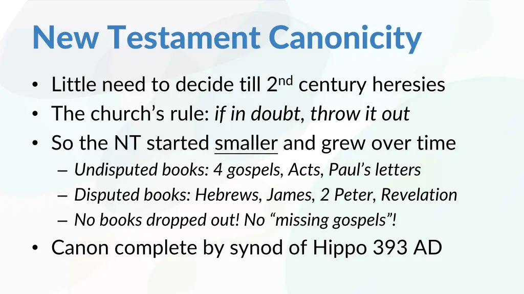new testament canonicity 1