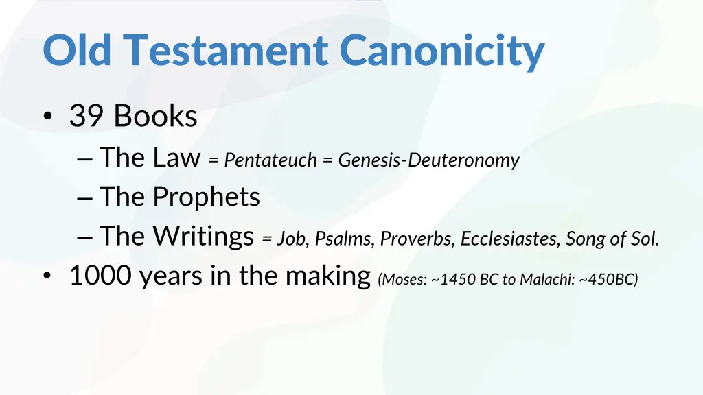 old testament canonicity