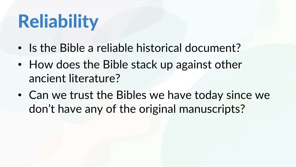 reliability