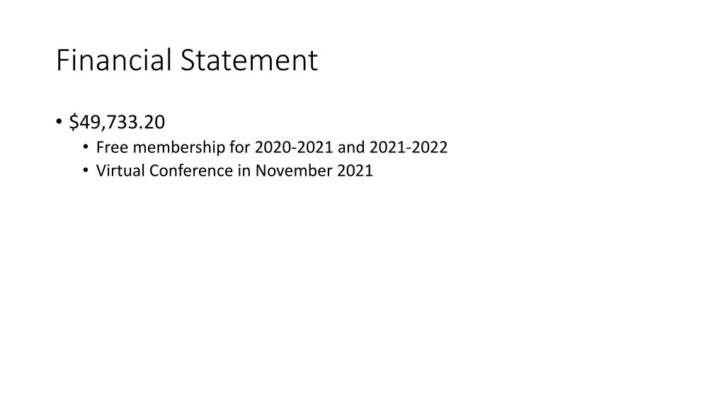 financial statement