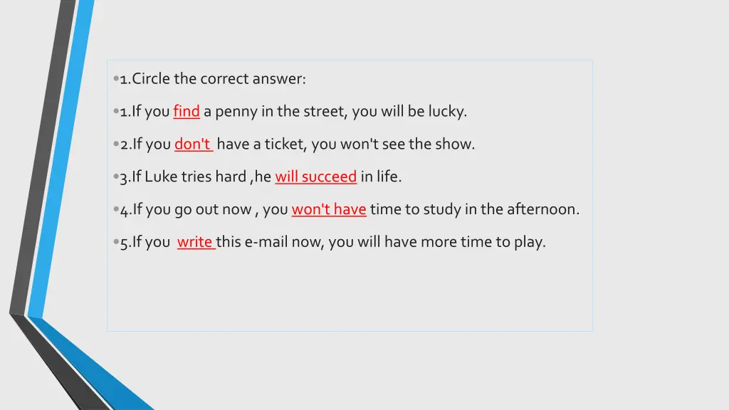 1 circle the correct answer 1