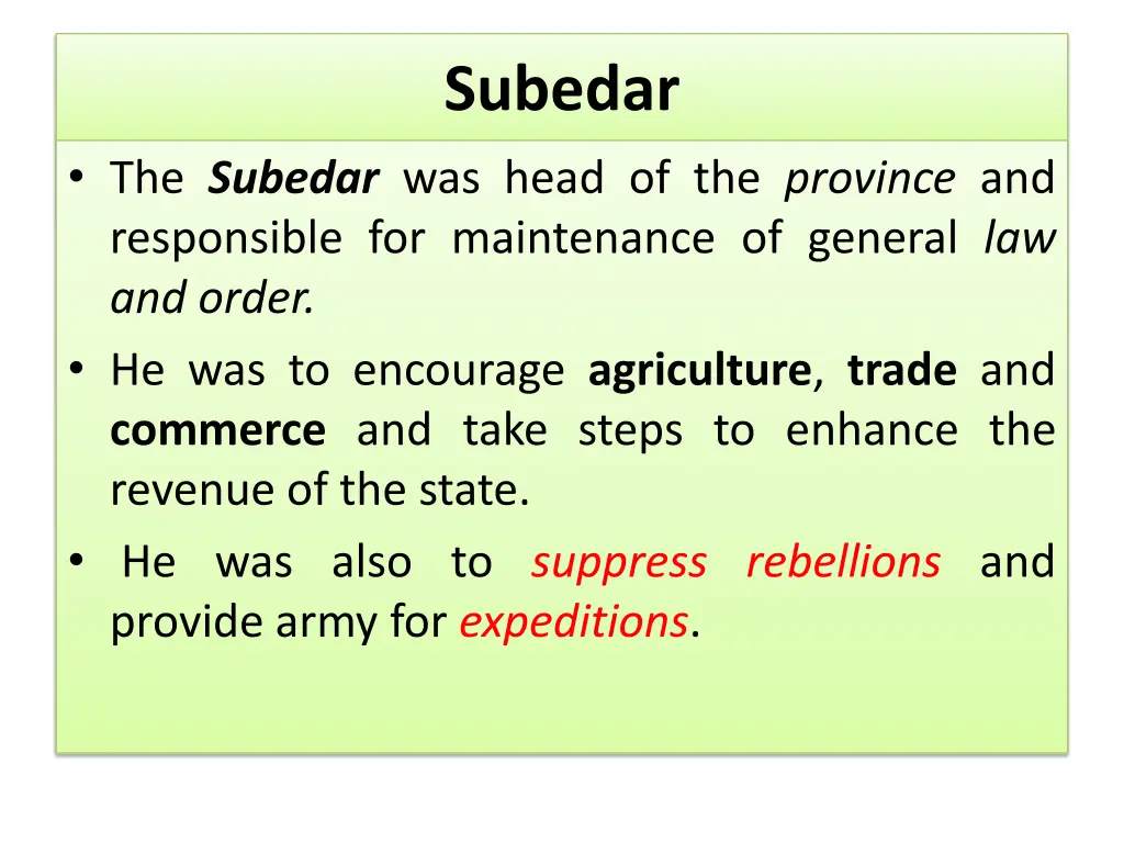 subedar