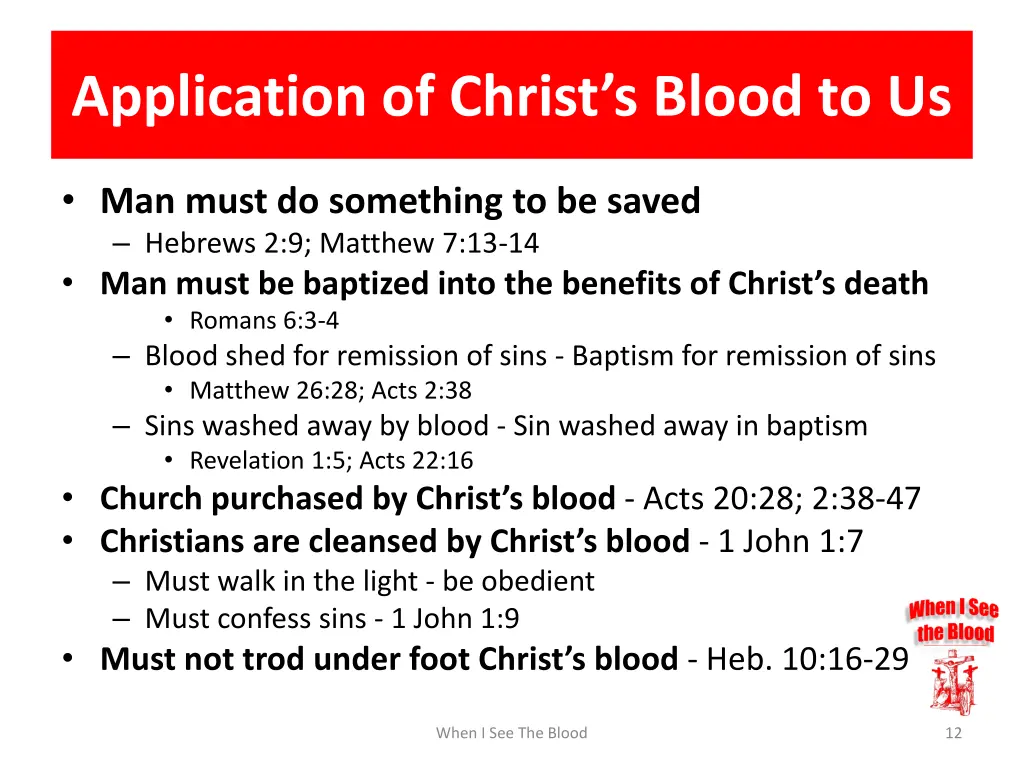 application of christ s blood to us