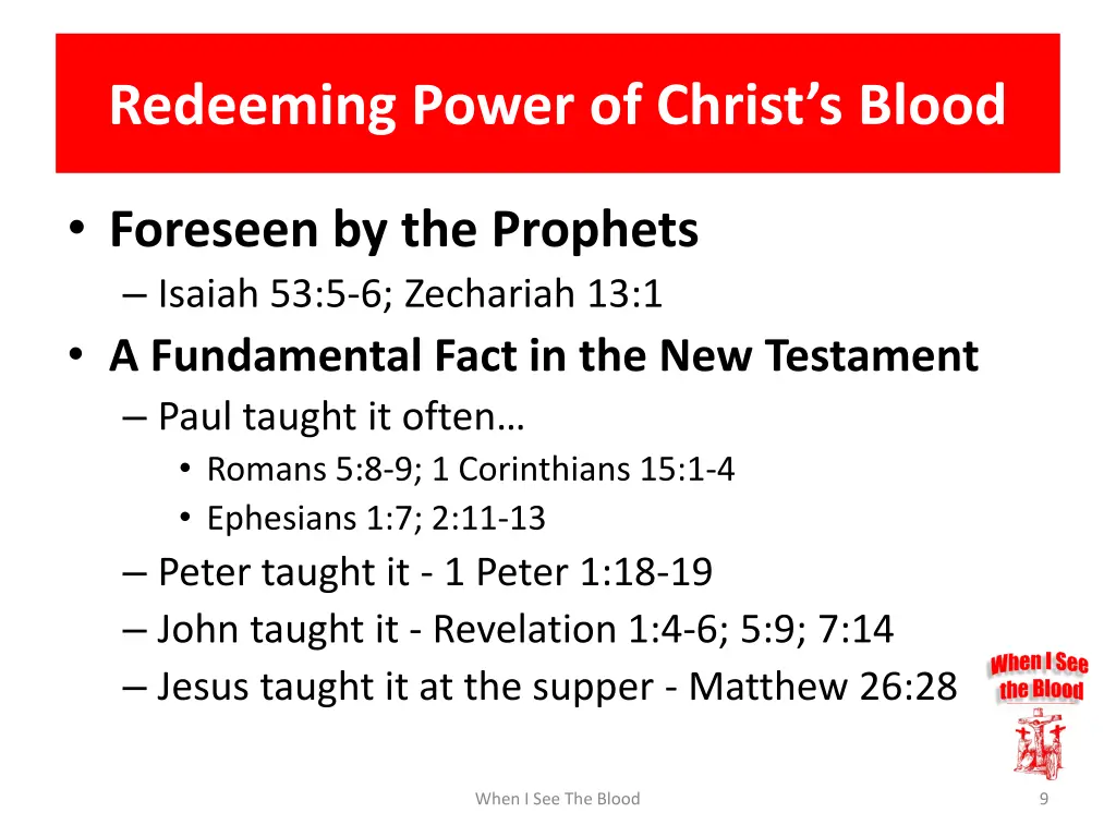 redeeming power of christ s blood